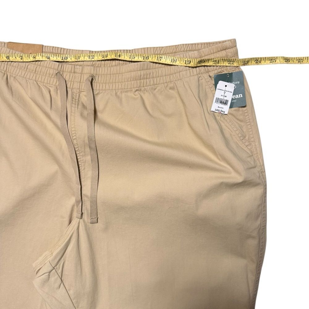 L.L. Bean Women's Lakewashed Chino Pants Mid-Rise Pull-On Ankle Plus Sz 24W NWT - Picture 5 of 9